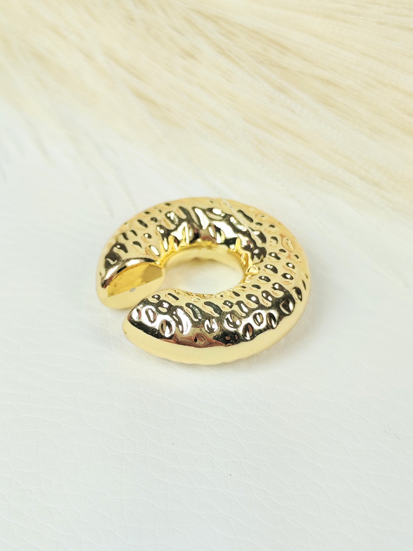 Ear Cuff acciaio big martellato
