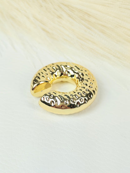 Ear Cuff acciaio big martellato