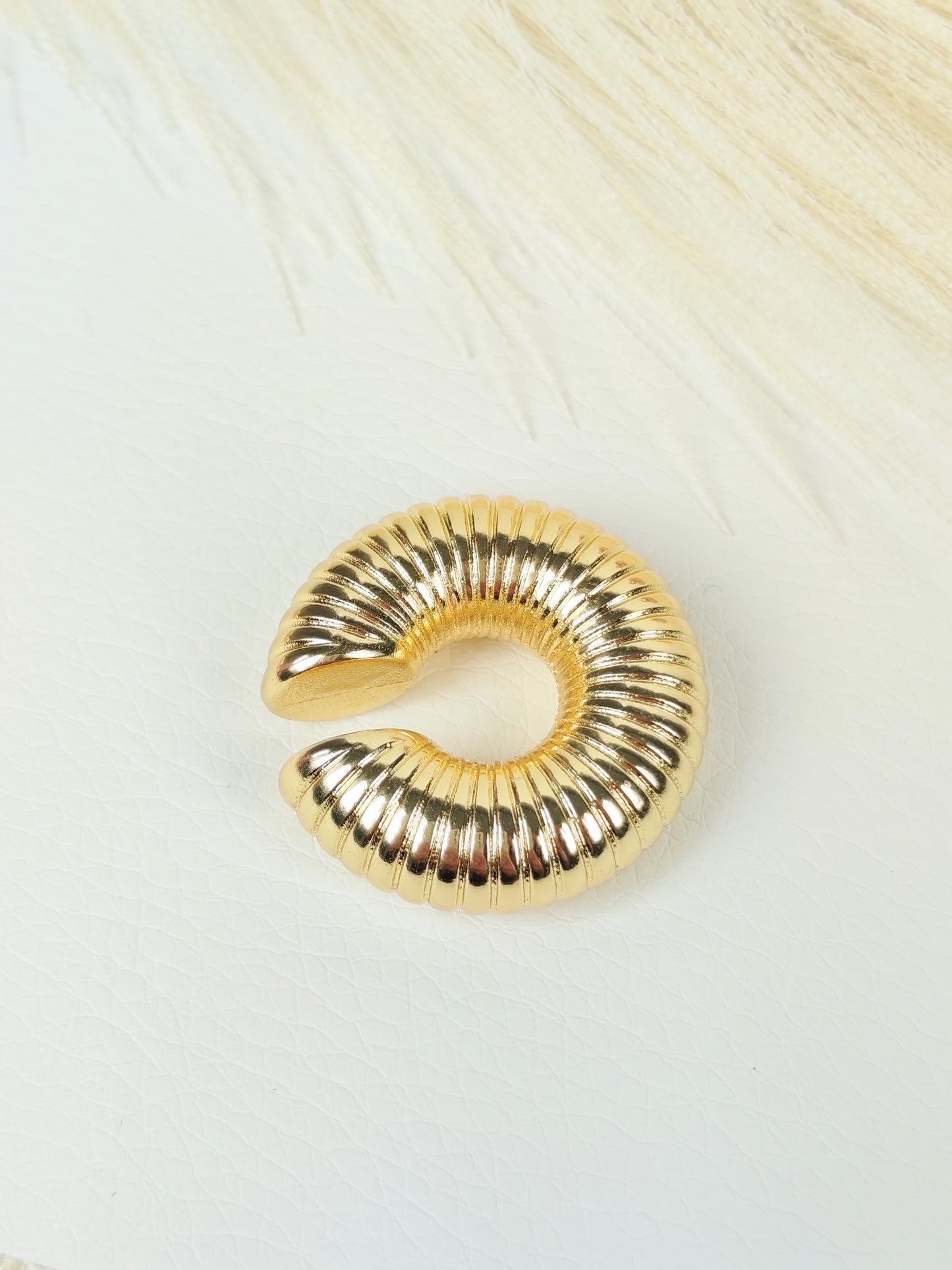 Ear Cuff acciaio big zigrinato