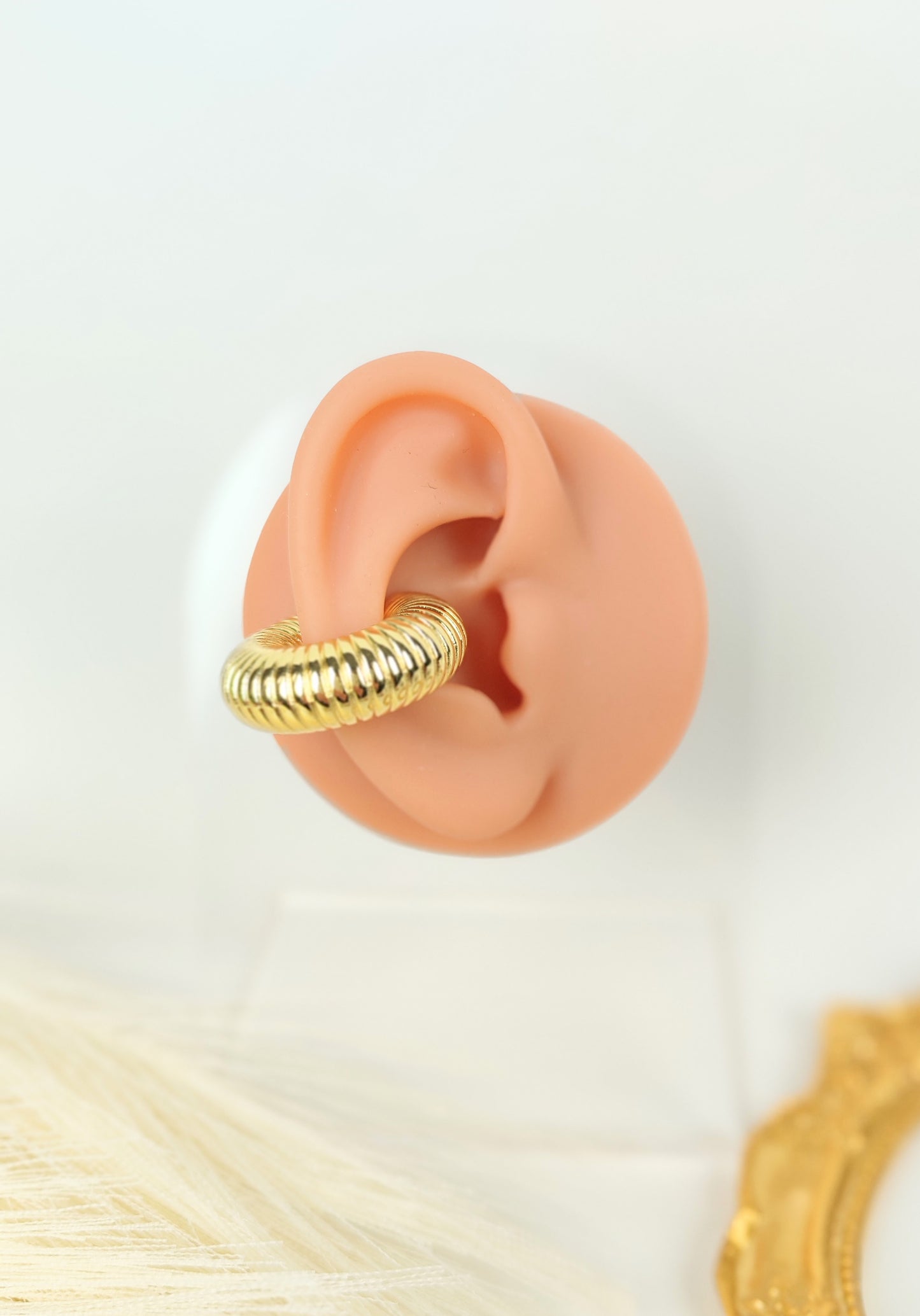 Ear Cuff acciaio big zigrinato