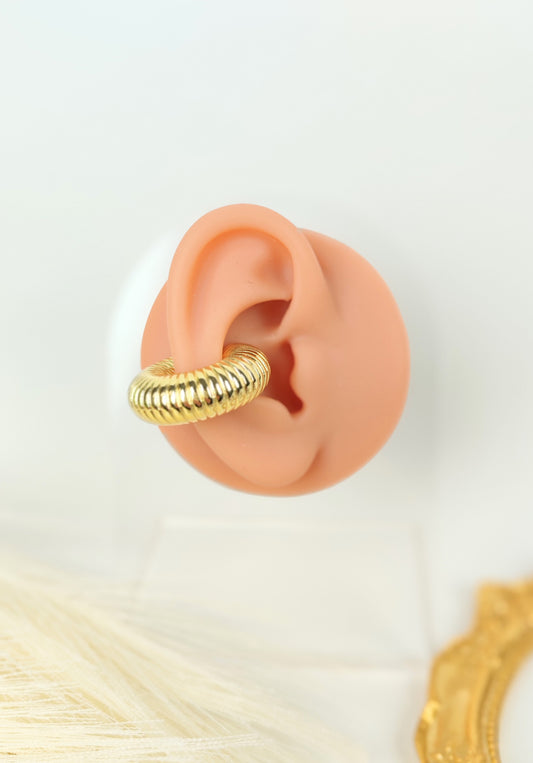 Ear Cuff acciaio big zigrinato
