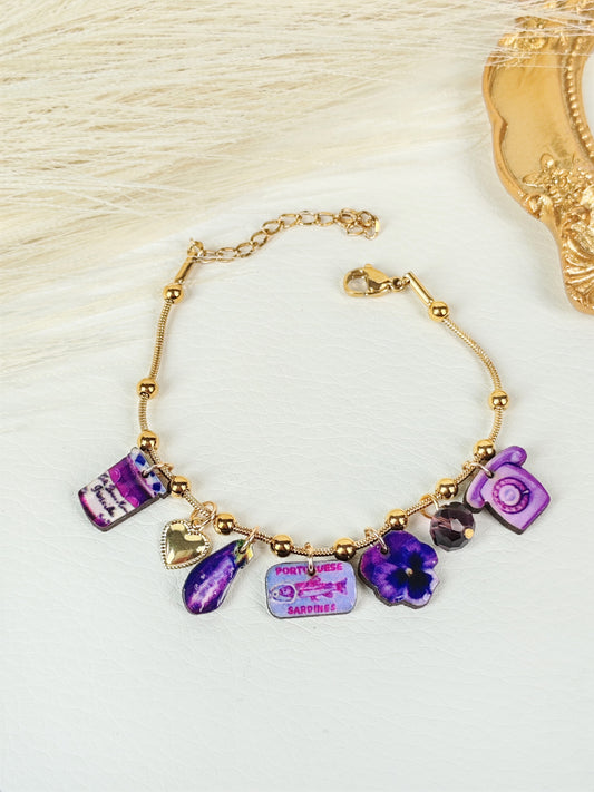Bracciale acciaio "Viola"