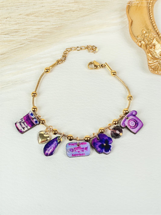 Bracciale acciaio "Viola"