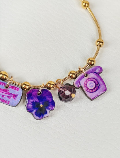 Bracciale acciaio "Viola"