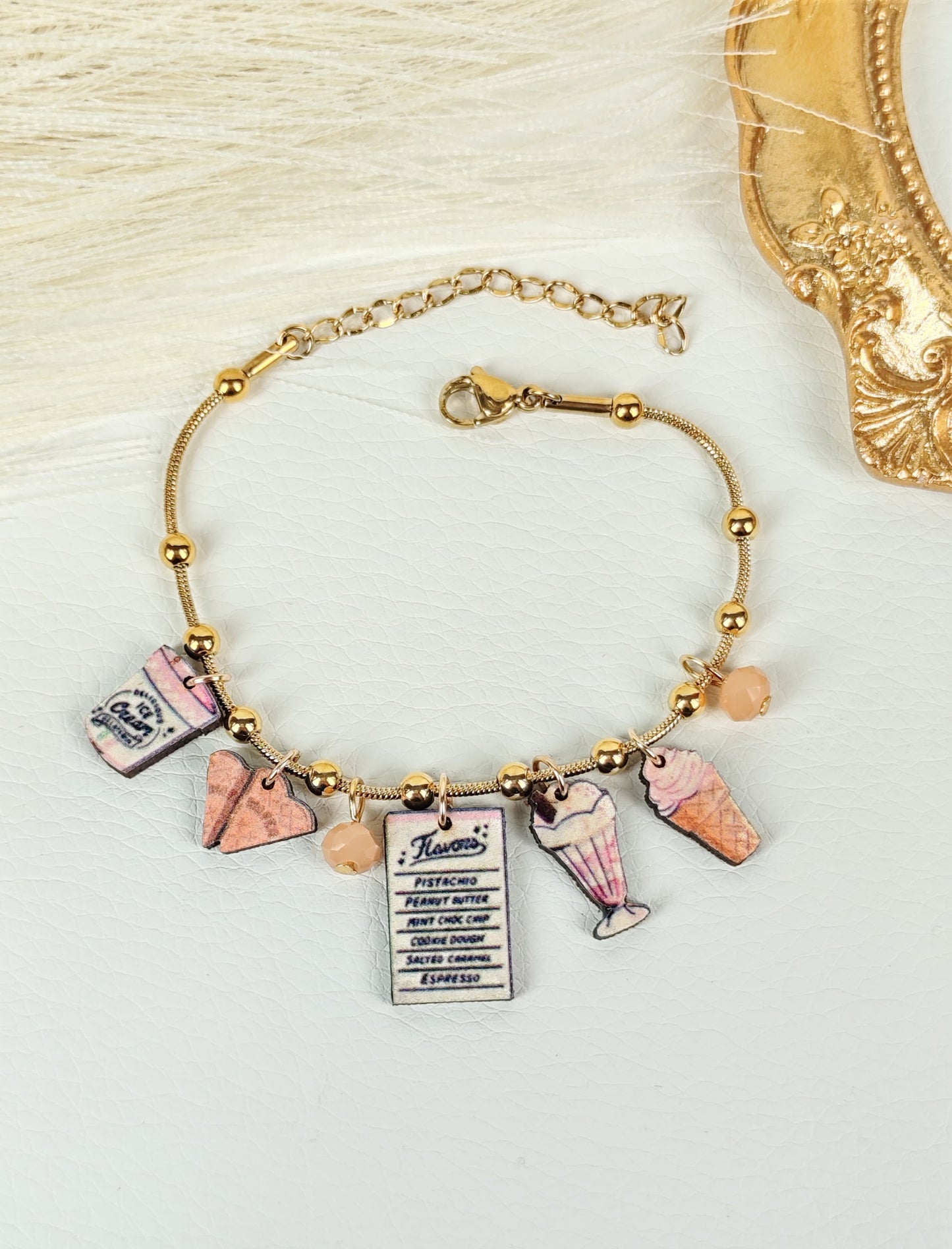 Bracciale acciaio "Un Gelato per favore"