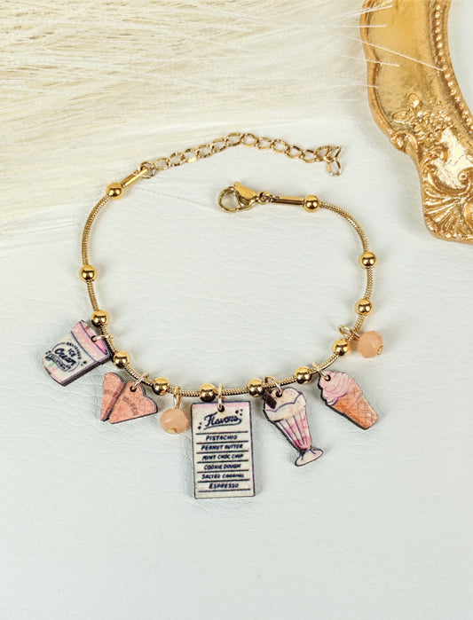 Bracciale acciaio "Un Gelato per favore"
