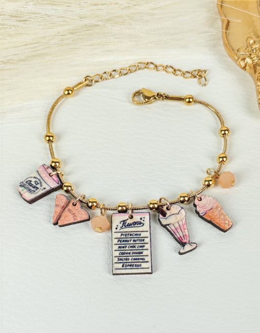 Bracciale acciaio "Un Gelato per favore"