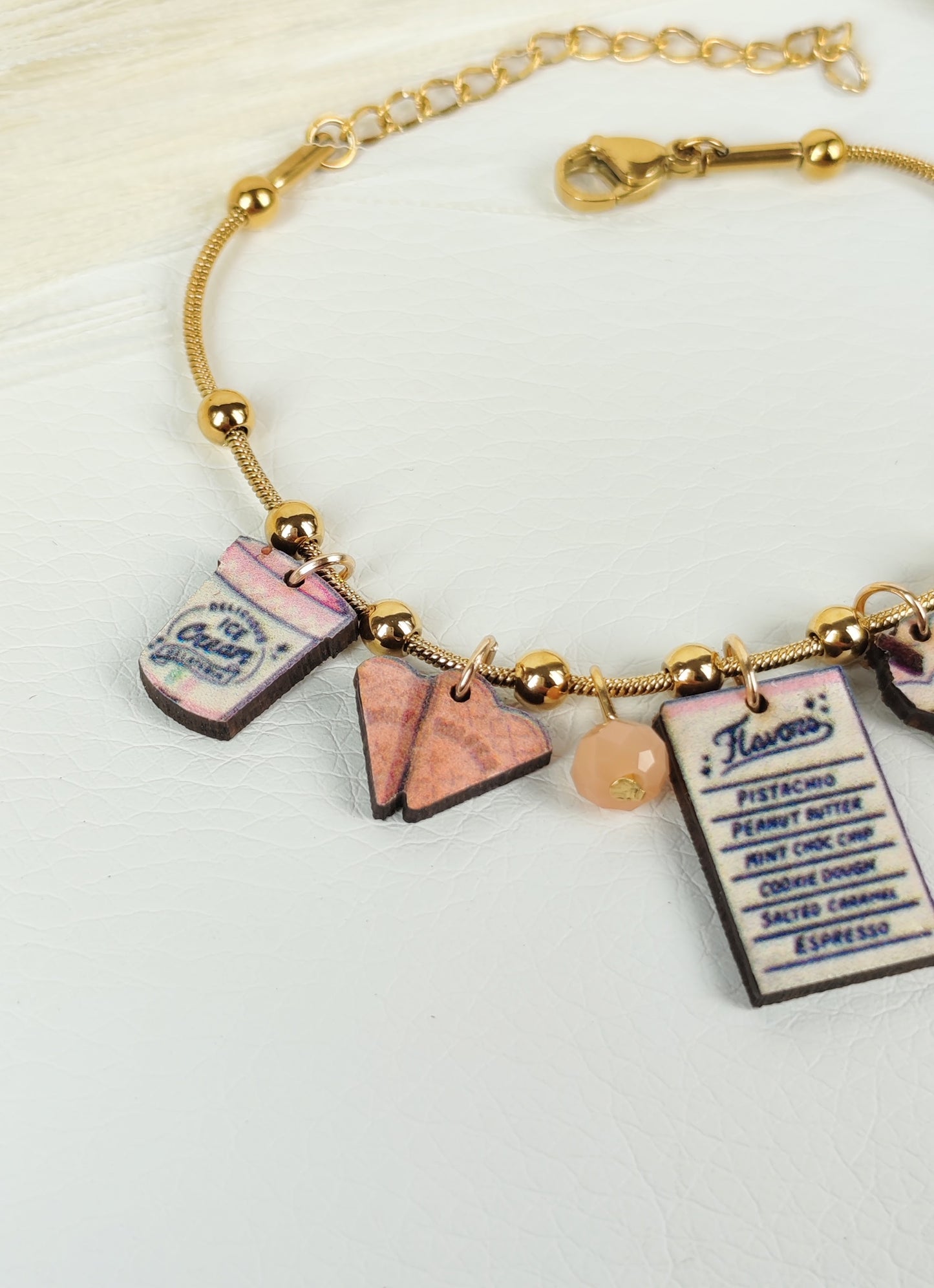 Bracciale acciaio "Un Gelato per favore"