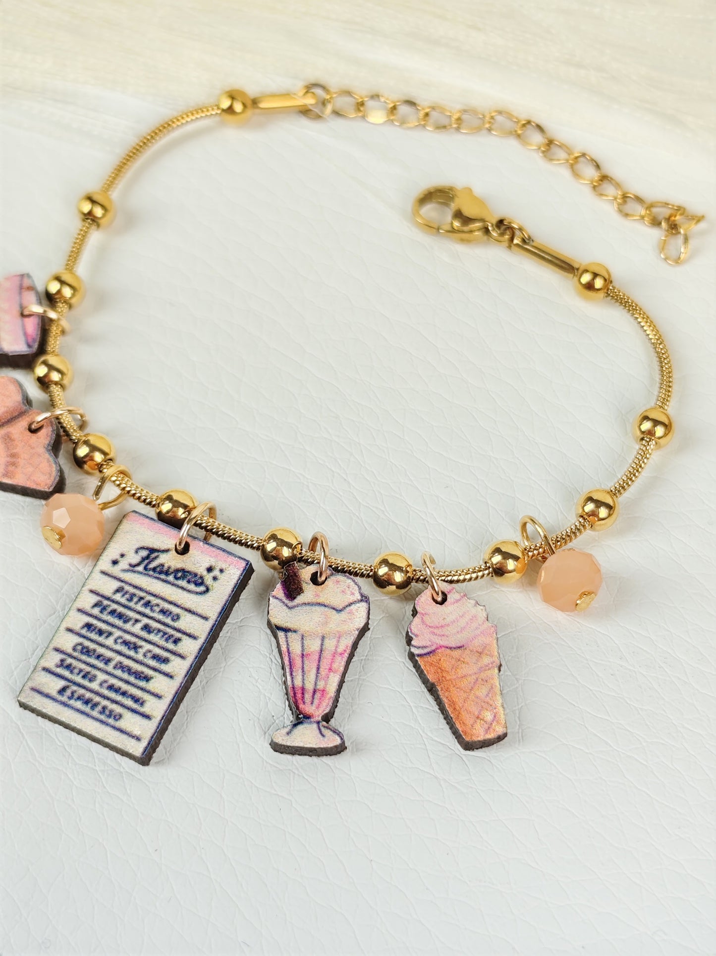 Bracciale acciaio "Un Gelato per favore"