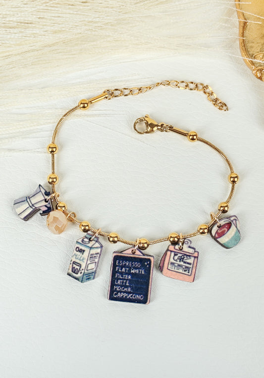 Bracciale acciaio "Macchiato, per favore"