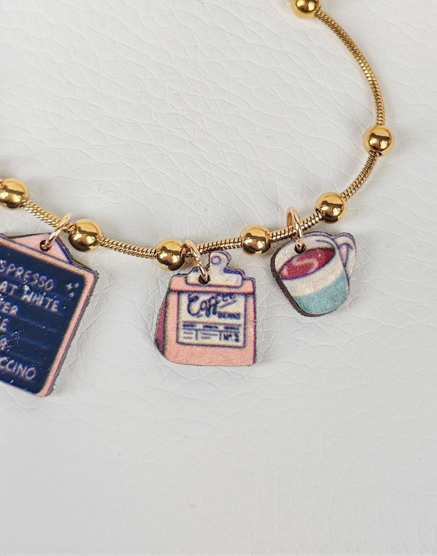 Bracciale acciaio "Macchiato, per favore"