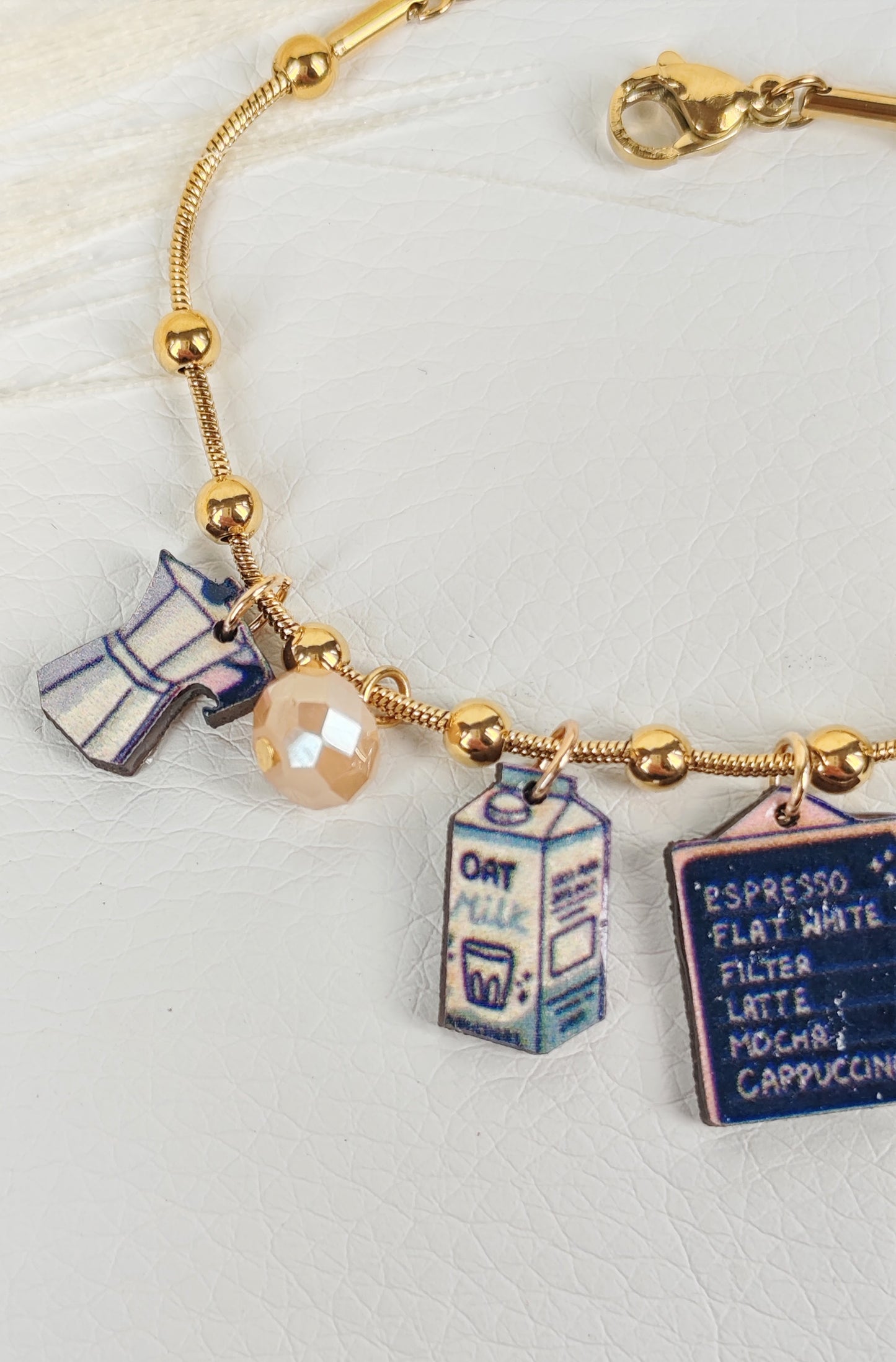 Bracciale acciaio "Macchiato, per favore"