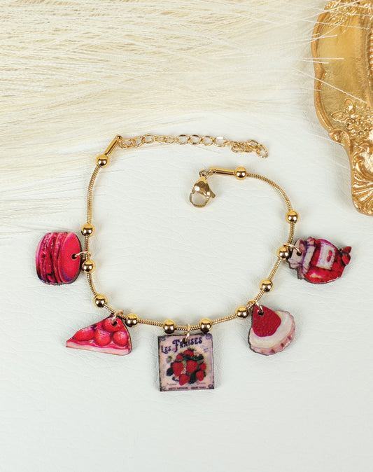 Bracciale acciaio "Strawberry cake"