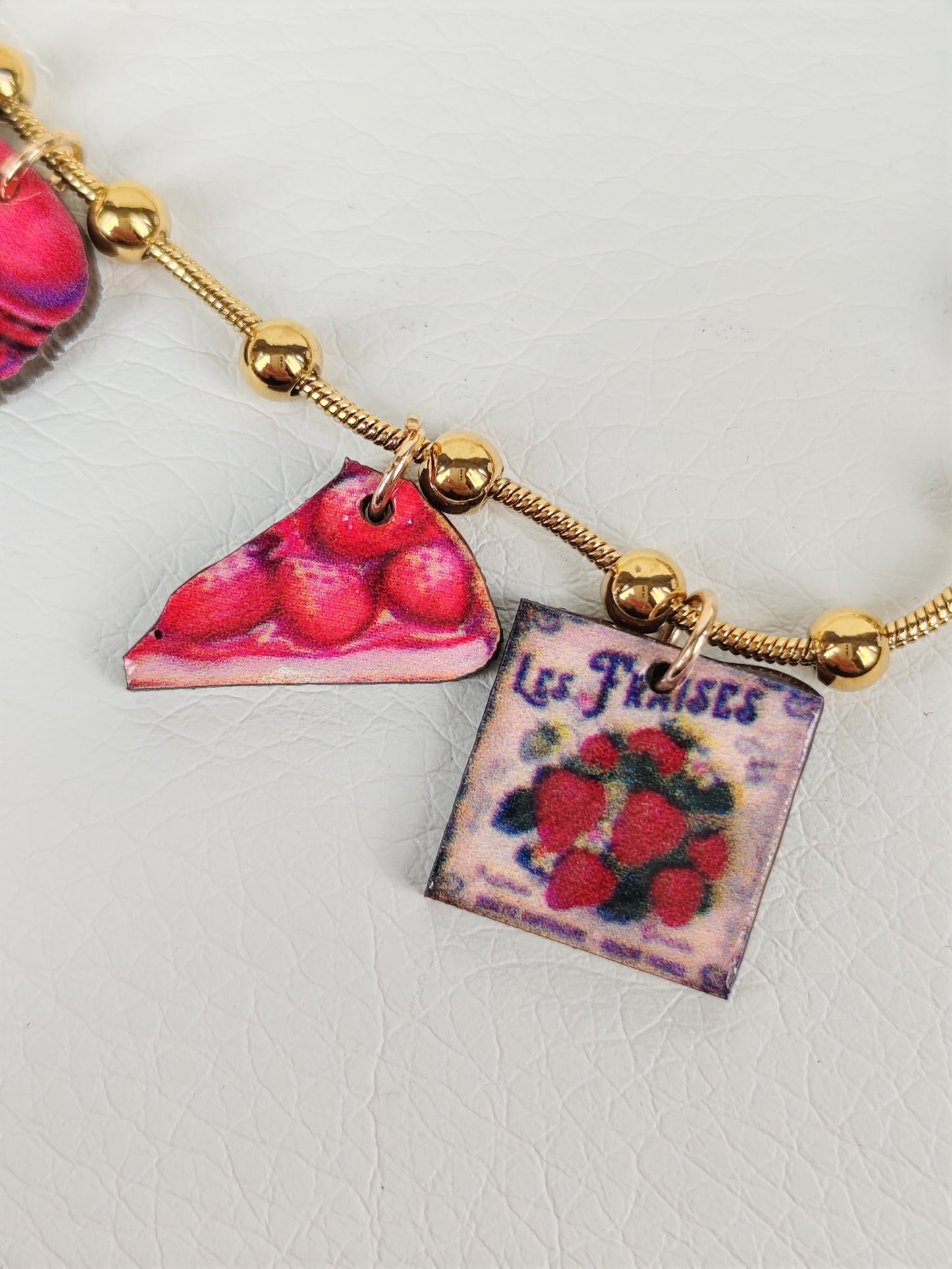 Bracciale acciaio "Strawberry cake"