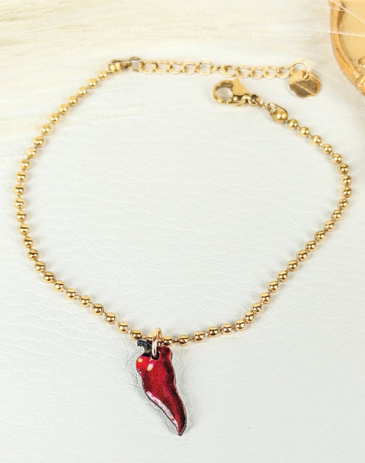 Bracciale acciaio "peperoncino"