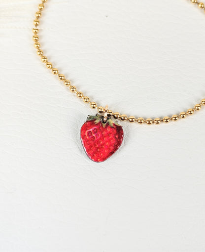 Bracciale acciaio "fragolina"