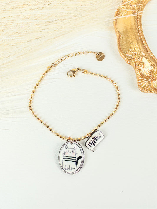 Bracciale acciaio Gatto 03