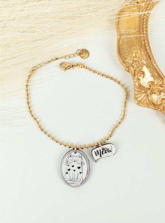 Bracciale acciaio Gatto 04