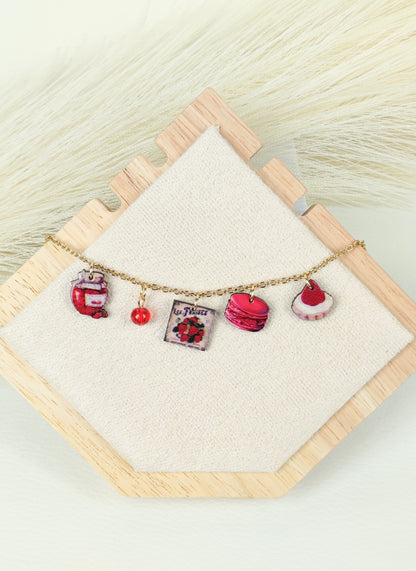 Collana in acciaio "Strawberry cake"