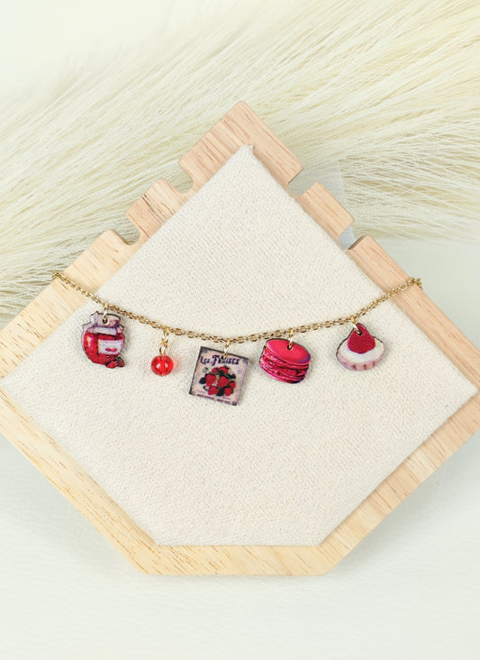 Collana in acciaio "Strawberry cake"