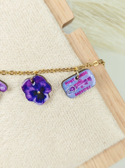 Collana in acciaio "Viola"
