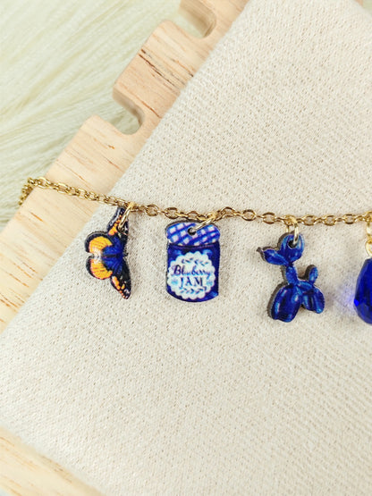 Collana in acciaio "Nel blu dipinto di blu"