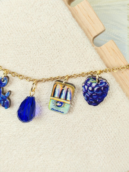Collana in acciaio "Nel blu dipinto di blu"