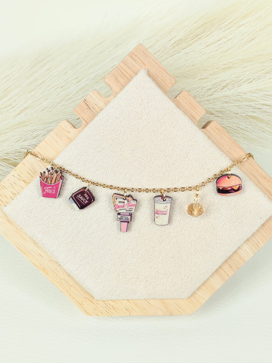 Collana in acciaio "Fast food"