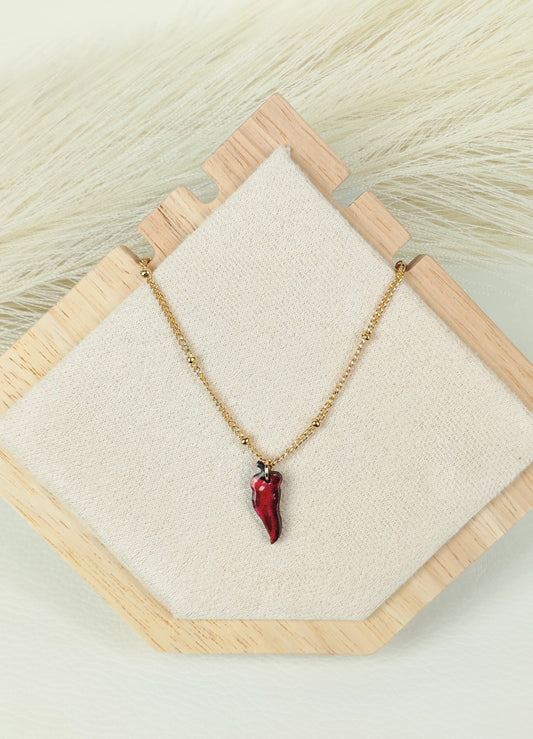 Collana in acciaio Peperoncino