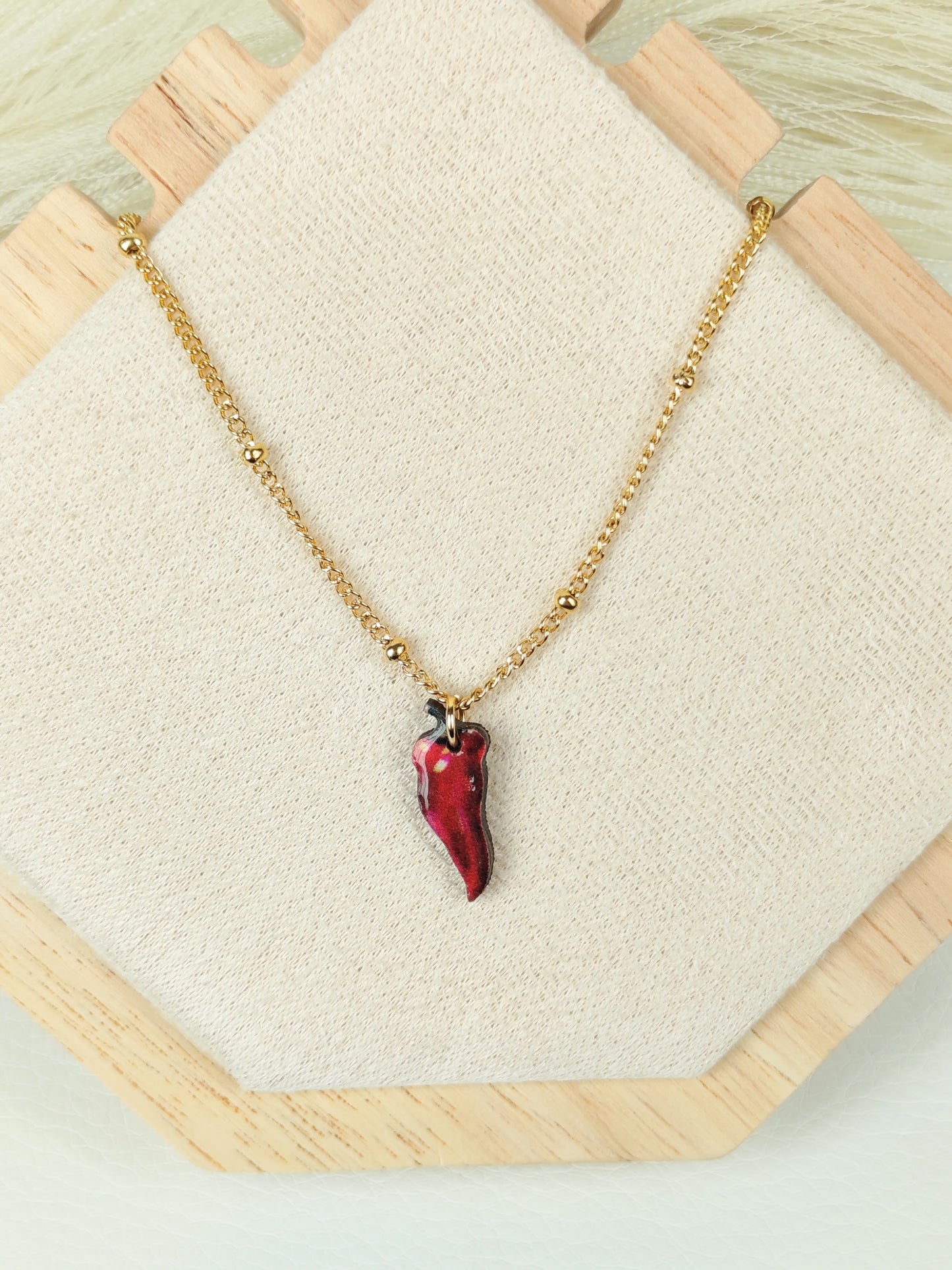 Collana in acciaio Peperoncino