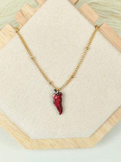 Collana in acciaio Peperoncino