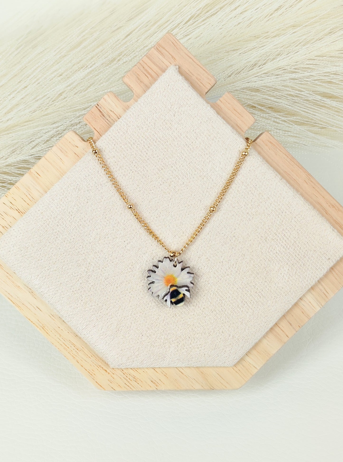 Collana in acciaio Ape e Margherita