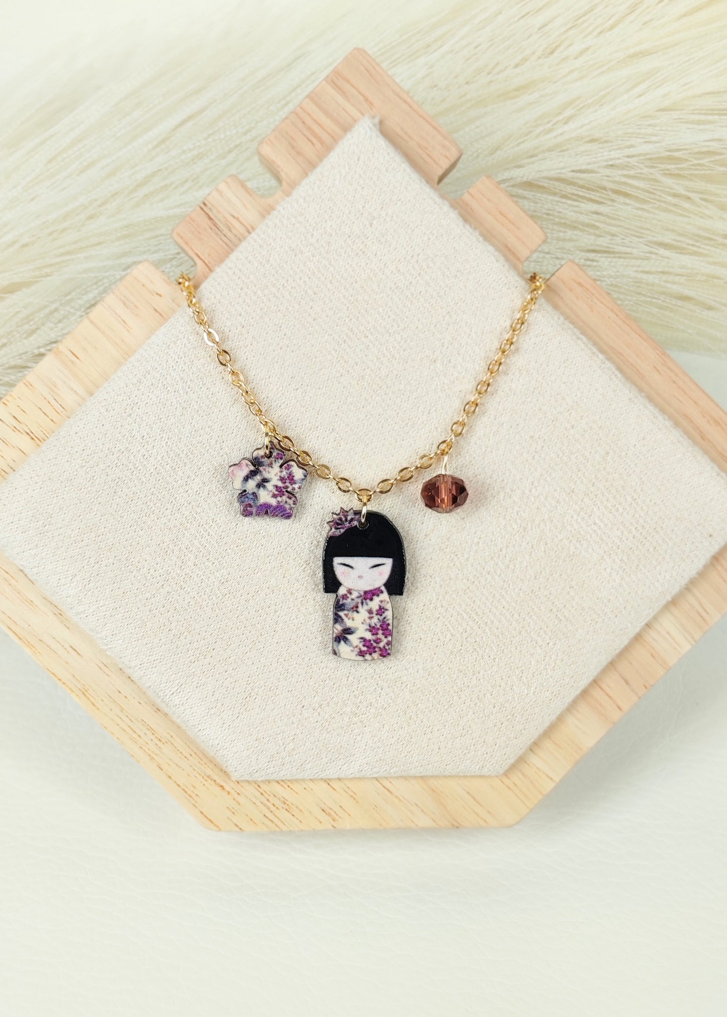 Collana in acciaio Kokeshi Light