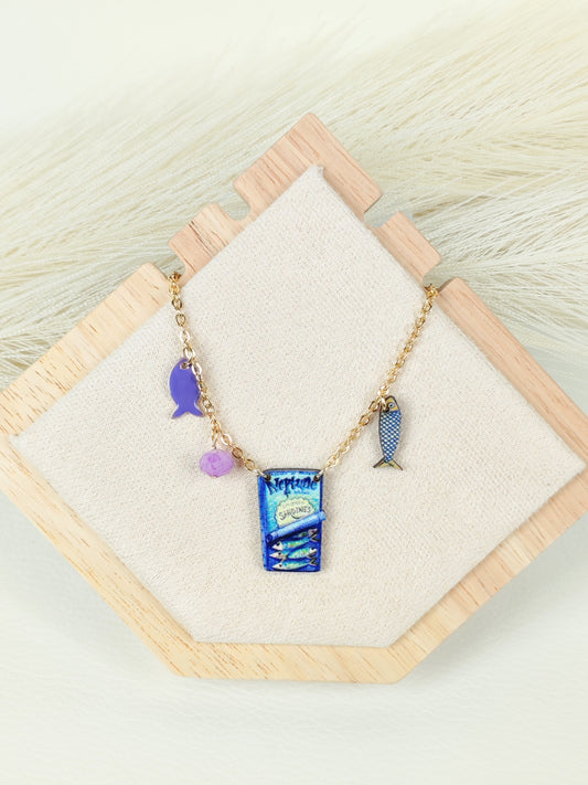Collana in acciaio Sardine Light