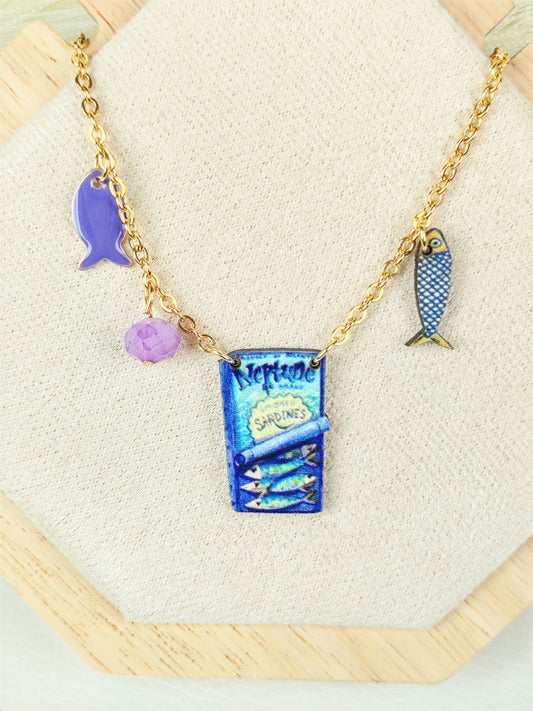 Collana in acciaio Sardine Light