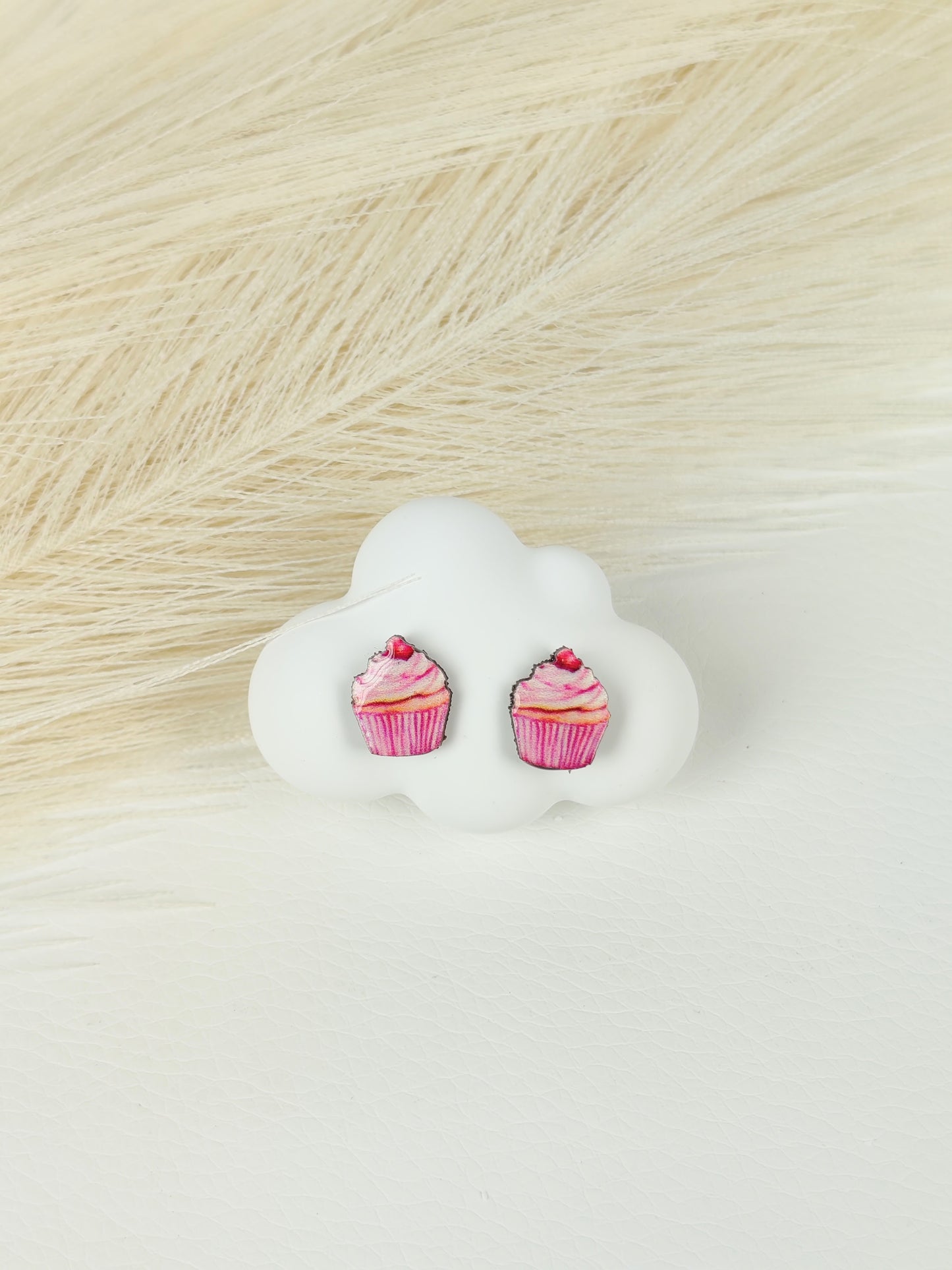 Orecchini a lobo cupcake fragola