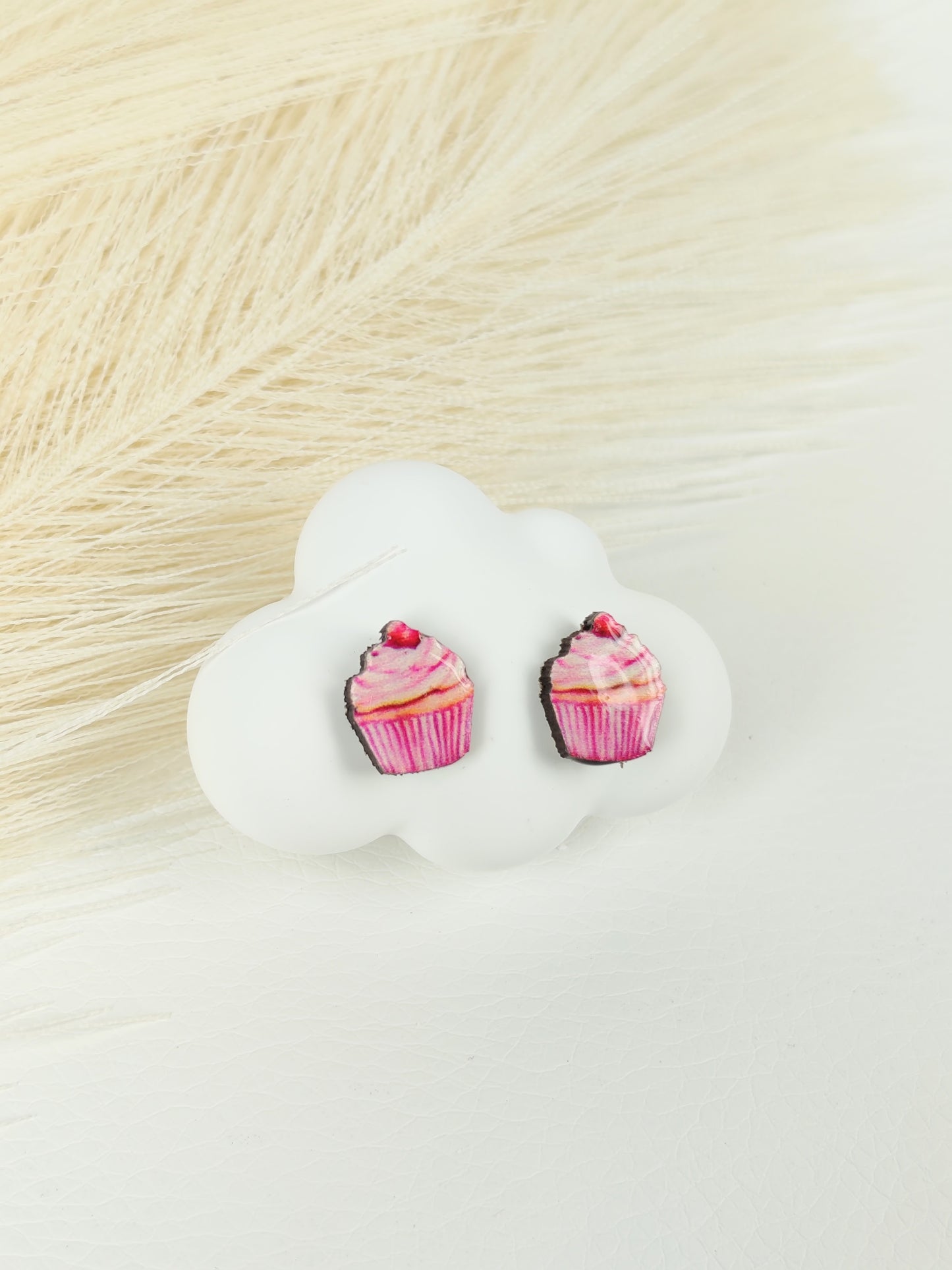 Orecchini a lobo cupcake fragola