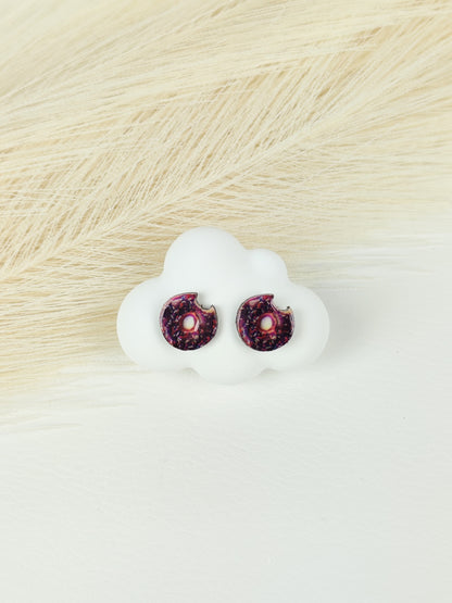 Orecchini a lobo donut cioccolato