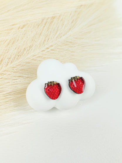 Orecchini a lobo fragole