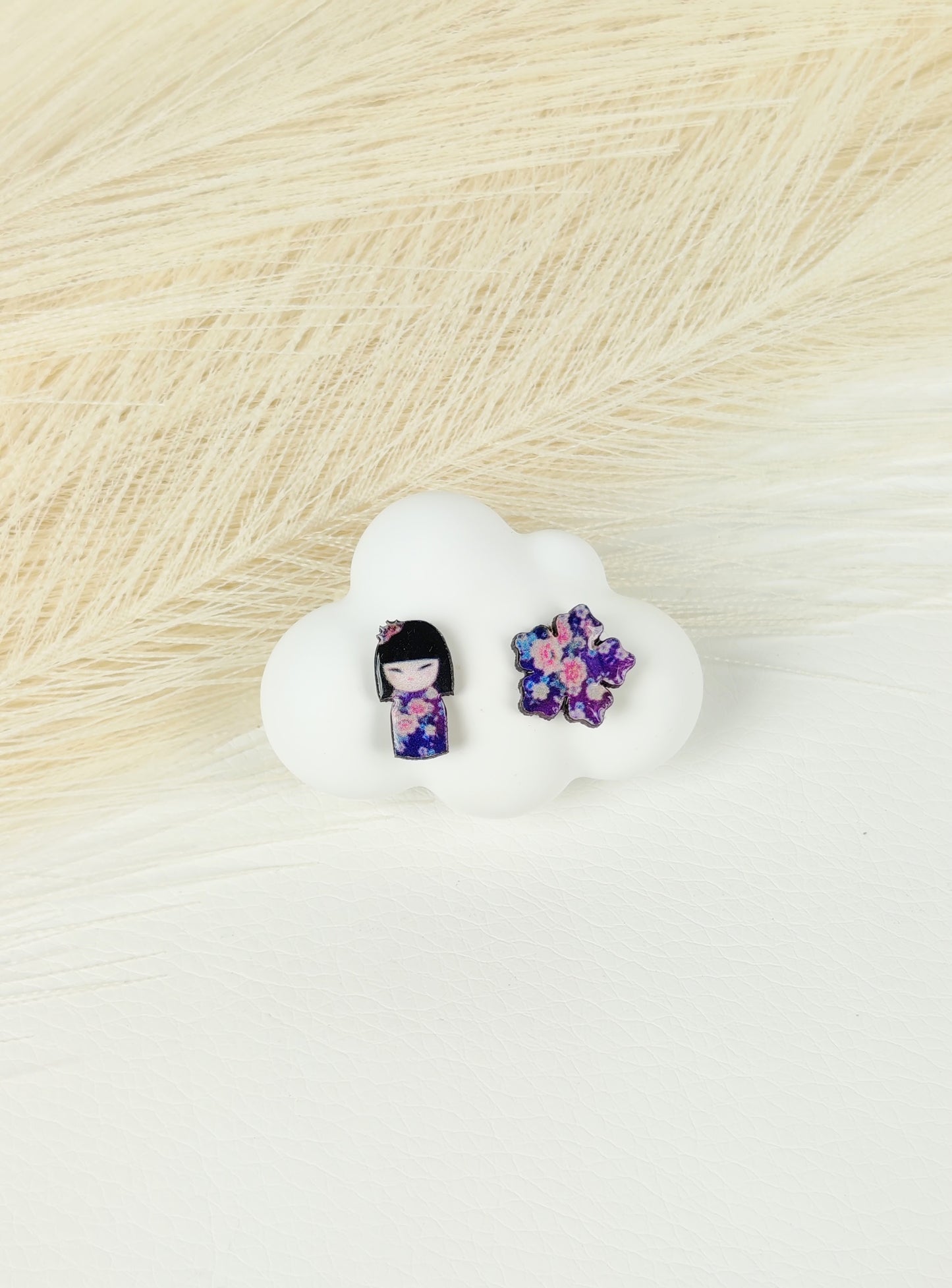Orecchini a lobo kokeshi 5