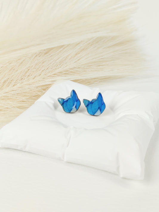 Orecchini a lobo Gatto azzurro