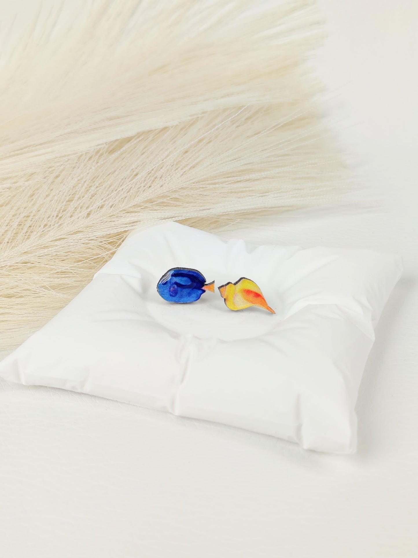 Orecchini a lobo pesciolino azzurro