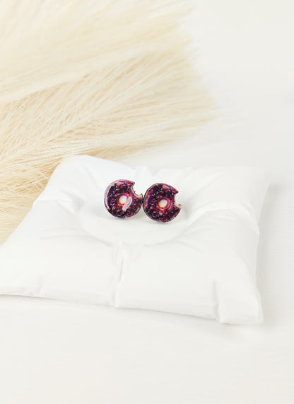 Orecchini a lobo donut cioccolato