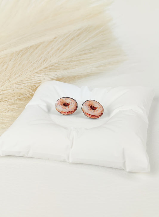 Orecchini a lobo donut crema
