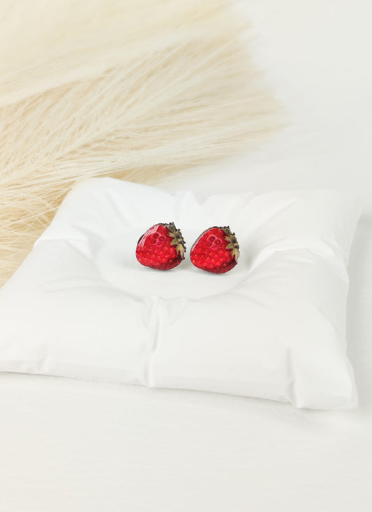Orecchini a lobo fragole