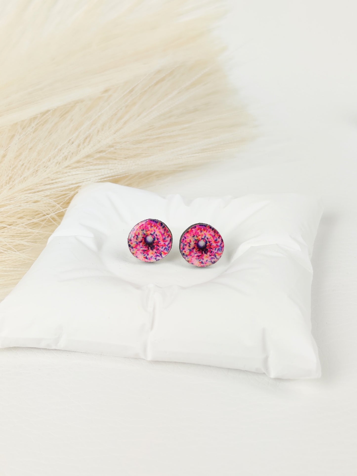 Orecchini a lobo donut rosa