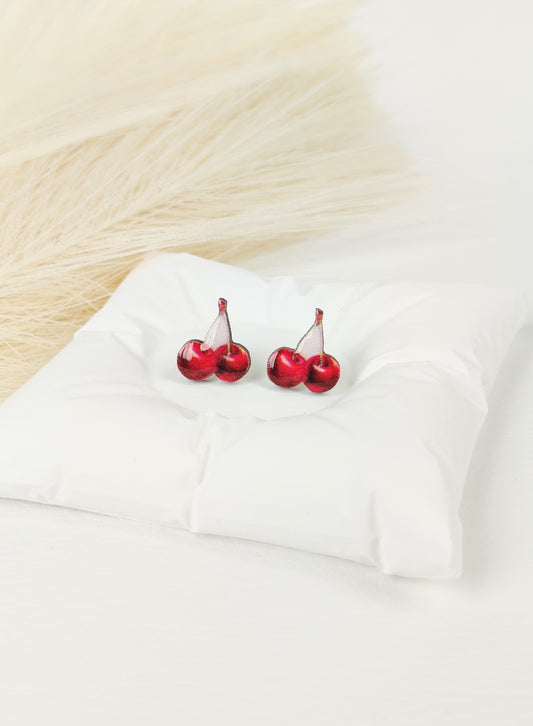 Orecchini a lobo ciliegie