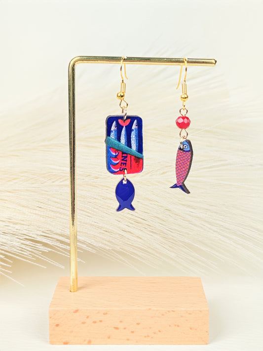 Orecchini Sardine Blu