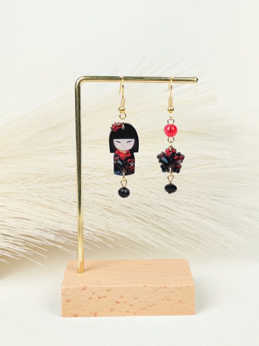 Orecchini Kokeshi Red