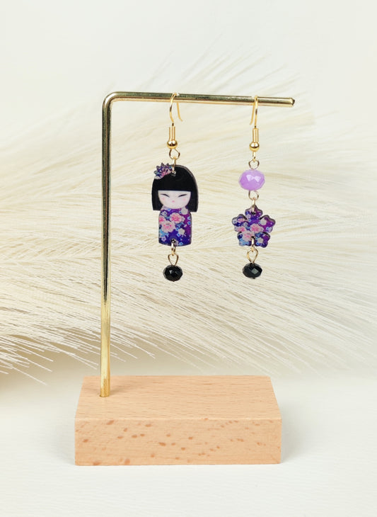 Orecchini Kokeshi Violetta